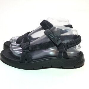 Women's Skechers GoGa Mat Gen5 Cushioned Sandals Black Size 7 Strappy